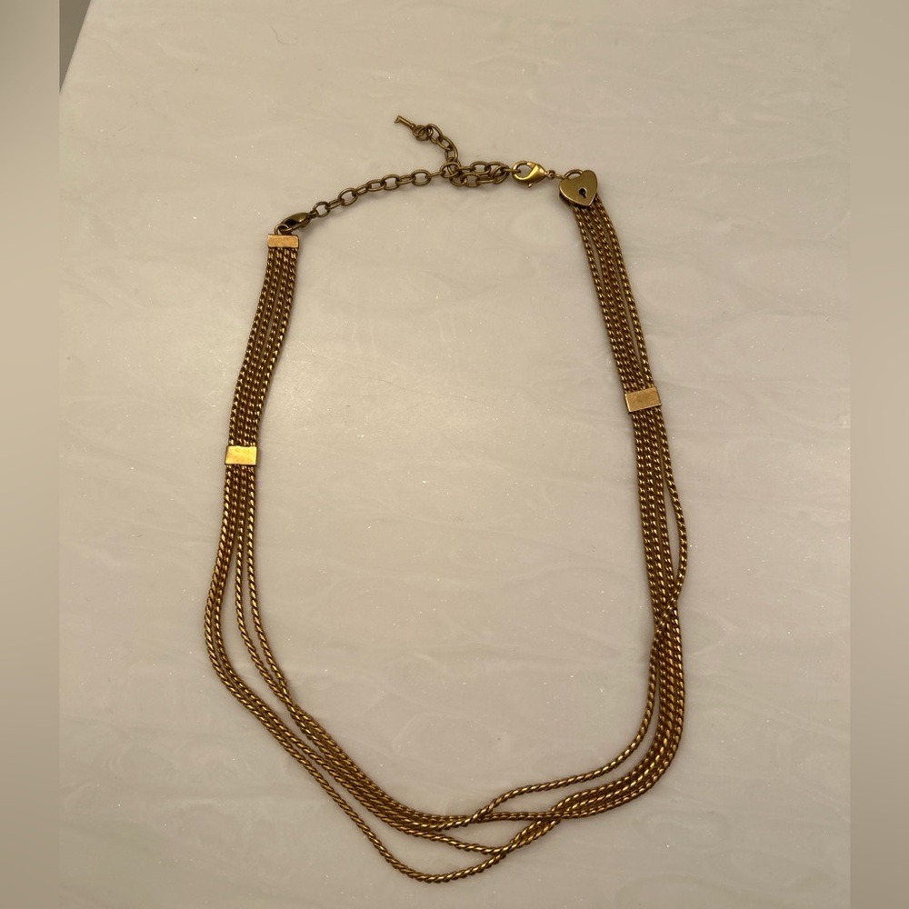 STELLA&DOT Keep Collective Muti-Chain Gold-Tone 16 in Necklace 4-inch extender